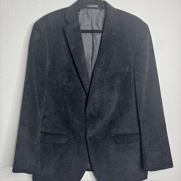 Calvin Klein Mens 46L Jacket Blazer Black Corduroy - Picture 8 of 12